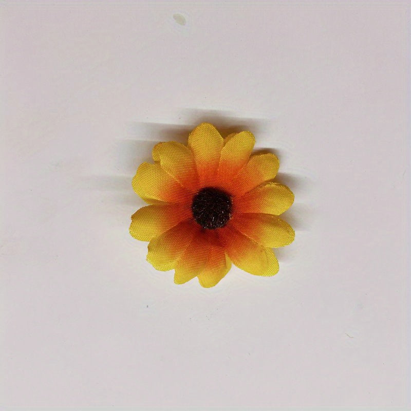 100/200 pieces of artificial daisy flowers, 4cm sunflower heads for decor.