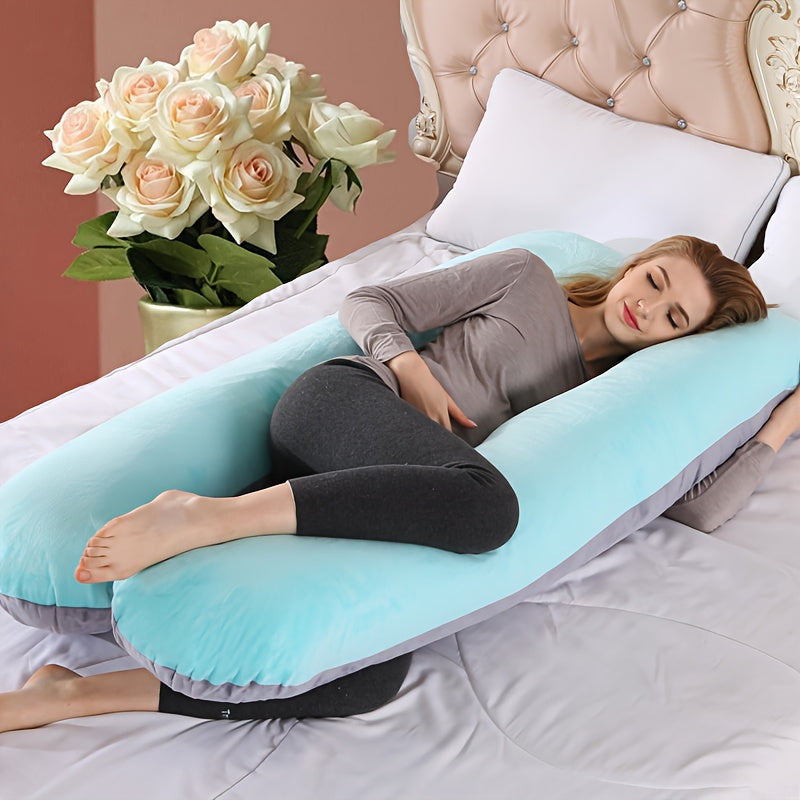 Experience ultimate comfort with our Ultra-Soft Crystal Velvet U-Shaped Maternity Pillow, providing full body support for a restful sleep. The perfect gift for any occasion, including Christmas, Halloween, and Thanksgiving.