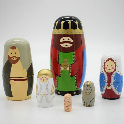 Puppet set, nesting dolls, stacked toys, handmade dolls - perfect gifts for children and holidays. Also great for home, office, wedding, and party décor.