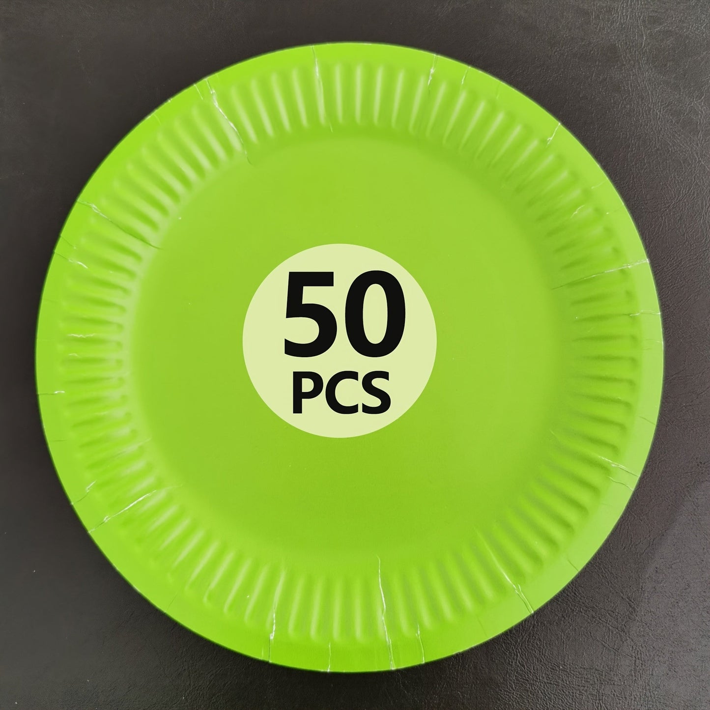 EcoPals Disposable Paper Plates Set of 50 - Includes 15.24/17.78/22.86 cm Round Uncoated Compostable Plates - Leak-Proof, Ideal for Snacks, Salads, Holidays, and DIY Crafts - Perfect for Christmas, Halloween, Easter, Hanukkah, and Thanksgiving