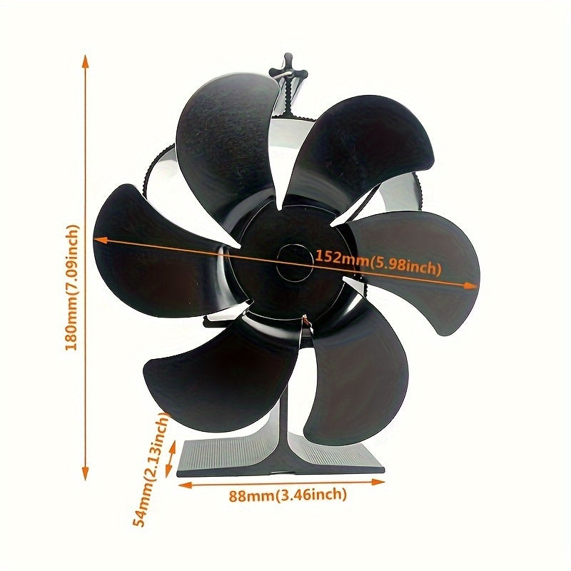 Eco-Friendly Fireplace Fan: Harnessing Heat for Efficient Heating & Cooling - Non-Electric, Portable Wood Stove Accessory