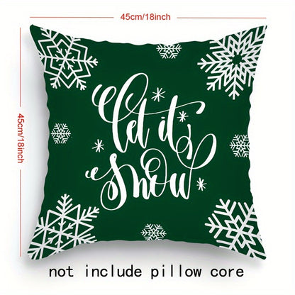 Set of 4 Merry Christmas Throw Pillow Covers for Home Decor in Every Room