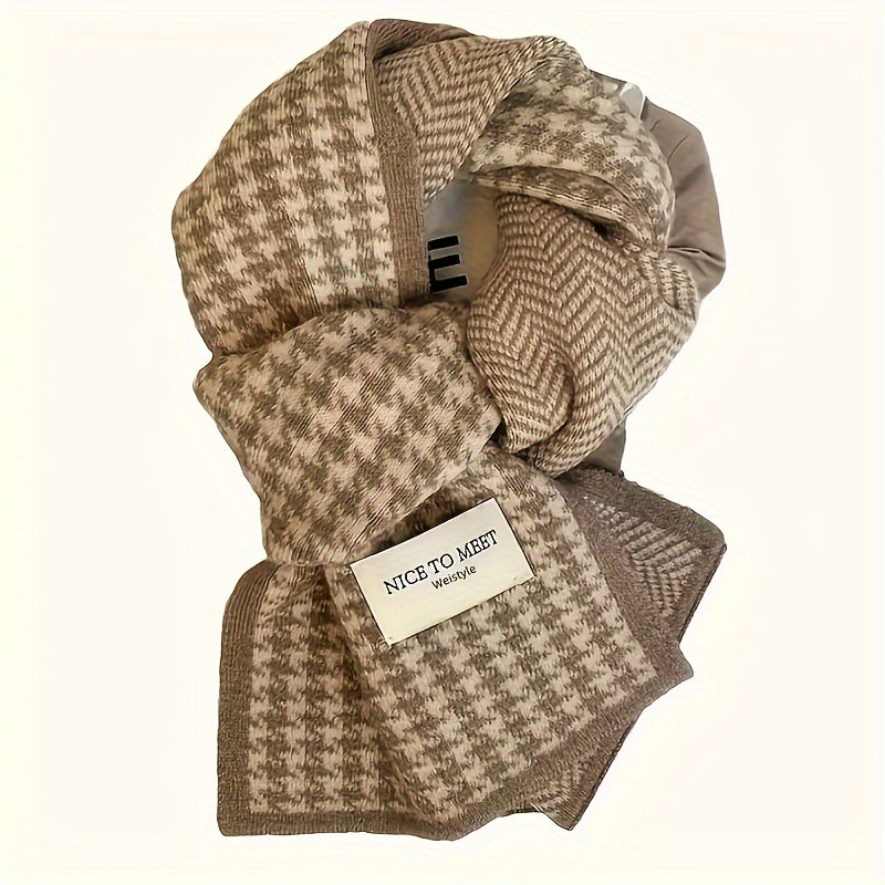 Stay chic and warm this autumn and winter with our versatile houndstooth scarf for women. This thickened warm shawl is the perfect accessory for couples looking to stay stylish together. Give the gift of chic style this Christmas with our trendy neck