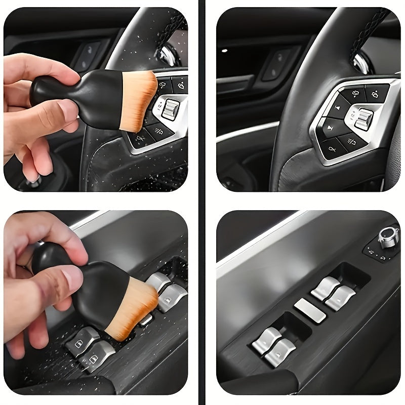 Soft bristle car detailing brush for interior dusting, suitable for auto cleaning without the need for power. Great for home and car cleaning supplies.