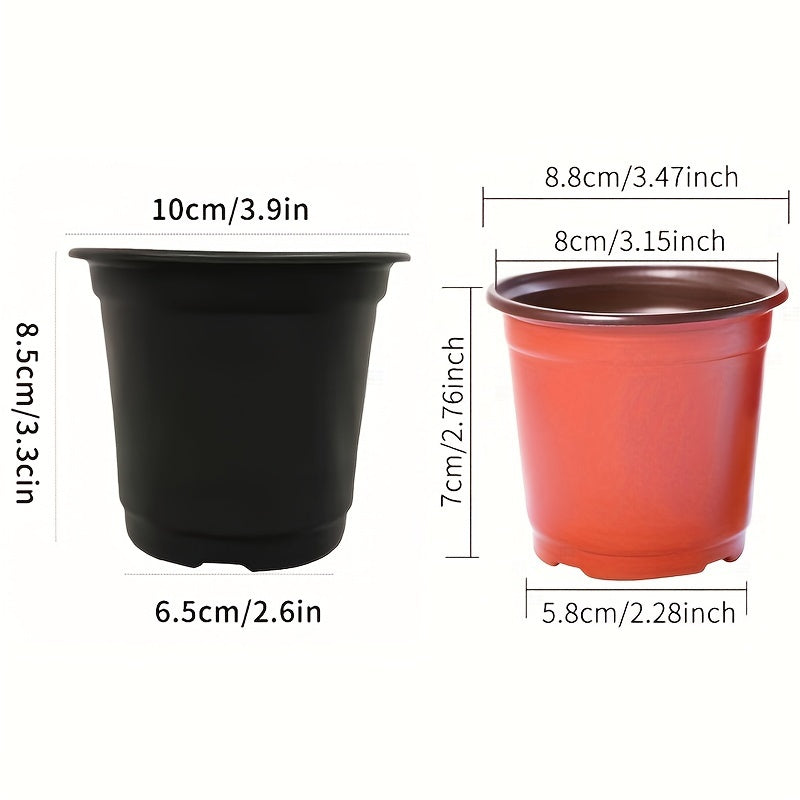 50-pack of traditional style cone-shaped seedling cups with drainage holes for indoor and outdoor planting, garden care, and potting.