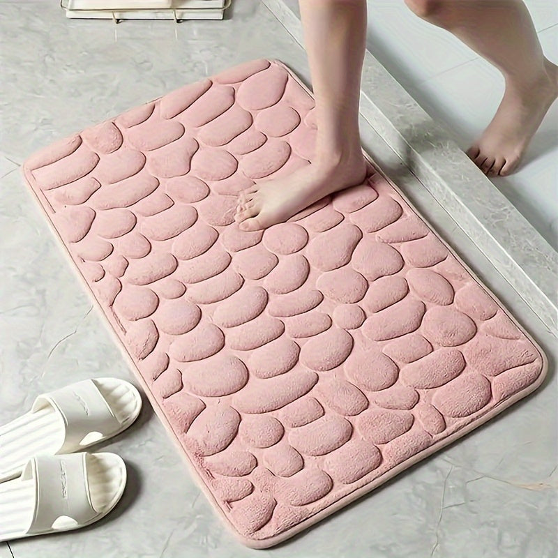 Quick-drying Memory Foam Bath Mat with Non-Slip Backing - Machine Washable, Ultra-Soft Comfortable Shower Rug for Home and Commercial Use