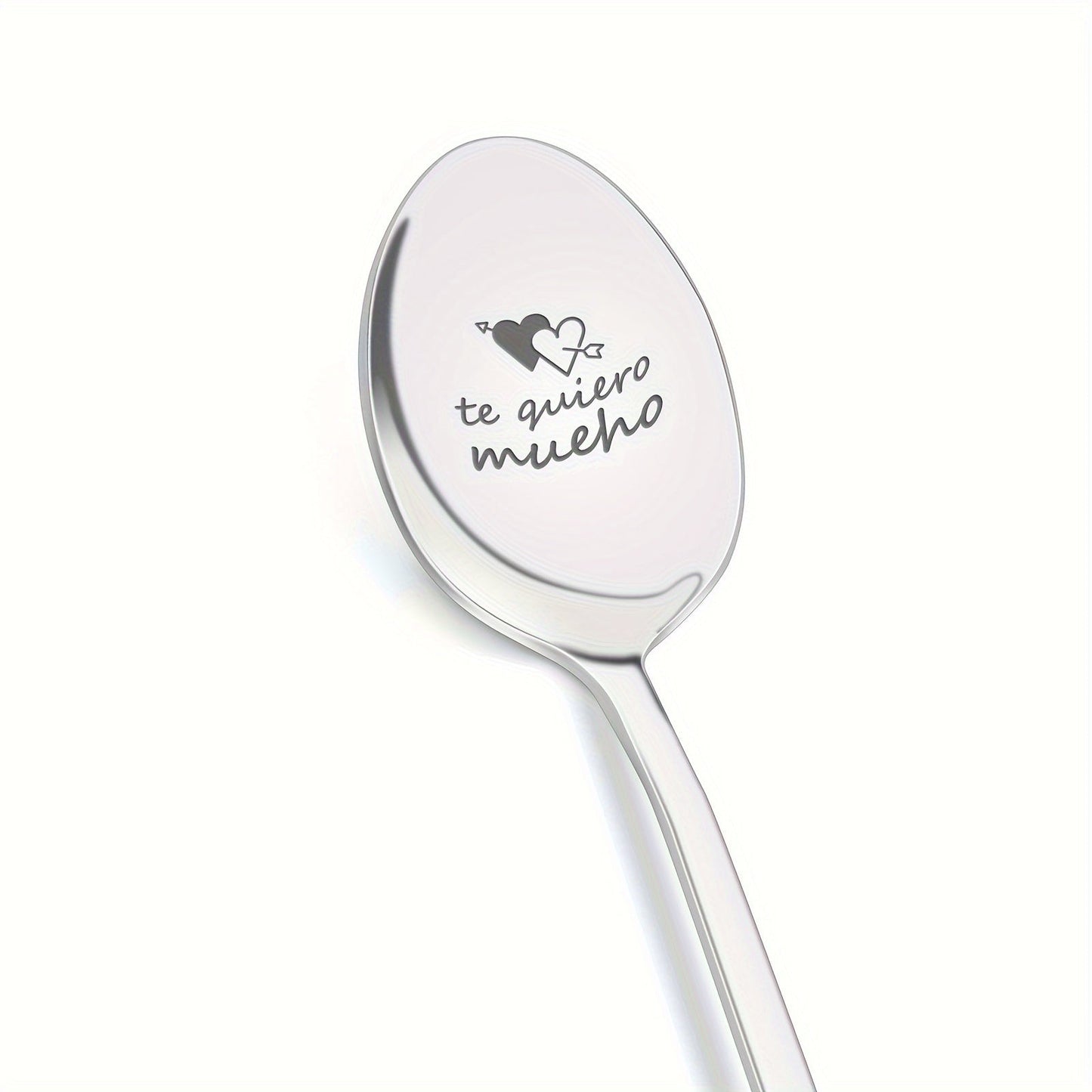 Beautiful Stainless Steel Spoon for Coffee, Tea, and Soup – Perfect for Mom's Relaxing Tea Time and Reading Sessions. A Lovely Tableware Spoon for Happy Family Moments – a Thoughtful Gift.