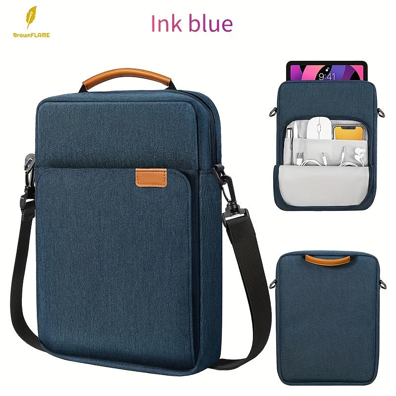 Sleek waterproof laptop shoulder bag for 27.94cm tablets & 33.02cm laptops, compatible with MacBook Pro/Air M2, iPad Pro & Surface Pro.