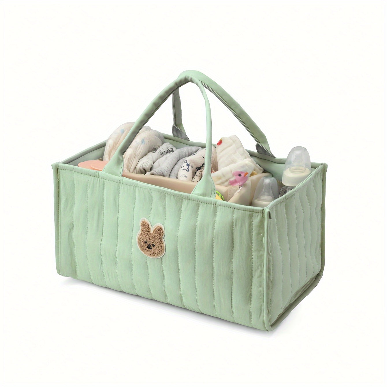 Get ready for the ultimate in organization with the Multi-Function Large Capacity Foldable Diaper Caddy Organizer. This durable cotton storage basket is perfect for storing all your essentials, whether you're at home or on the go. Suitable for anyone age