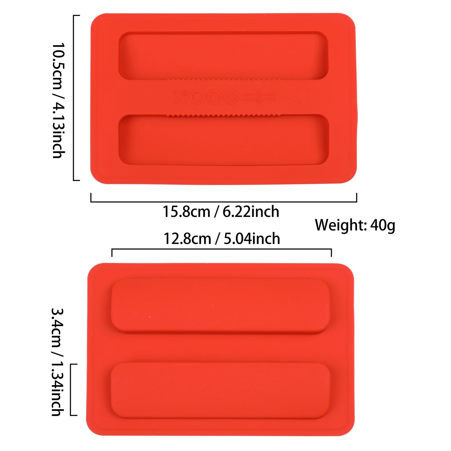 Durable Red Dustproof Cover for 2 Slice Toaster, Made of BPA-Free Food Safety Silicone to Keep Toaster Safe from Dust, Dirt, Pet Hair, Spills, Critters, Bugs, and Smudges. Top Cover for Toaster, Kitchen Appliance Protector.