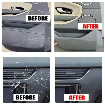 Microfiber car scratch repair wax for quick fix of minor scratches on auto interior and plastic surfaces.