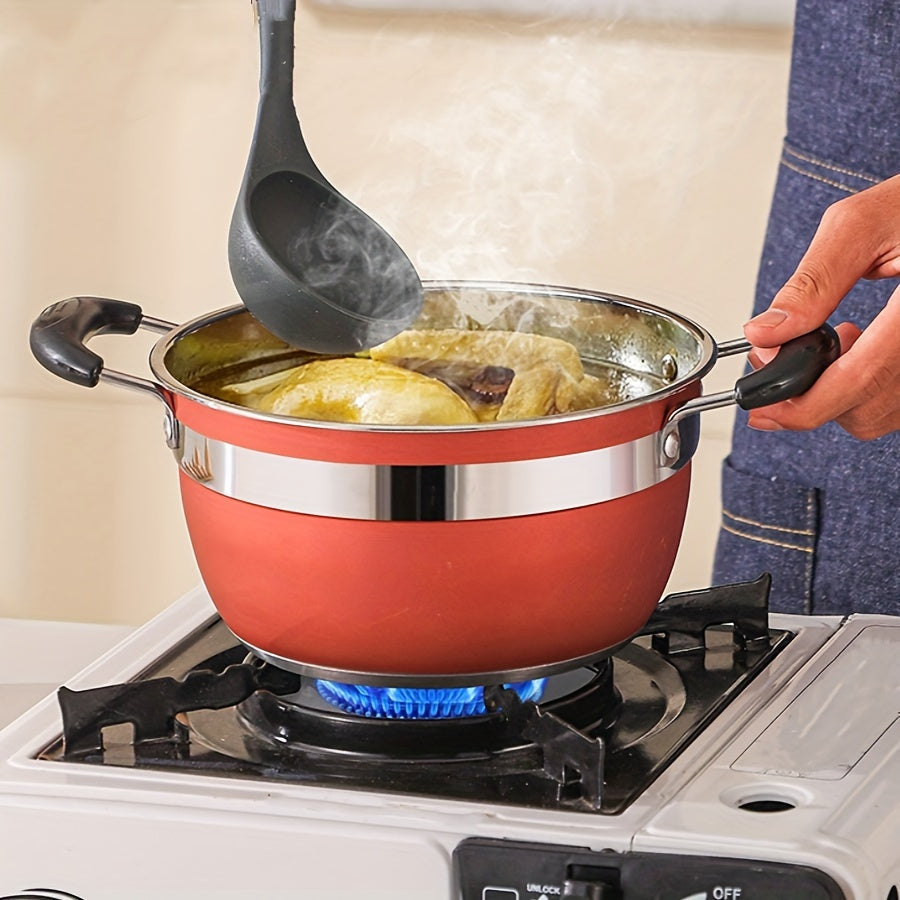 Durable Kitchen Essentials: 12-Piece Stainless Steel Cookware Set with Non-Stick Induction Cooktop Safe Pots and Pans, Featuring Glass Lids