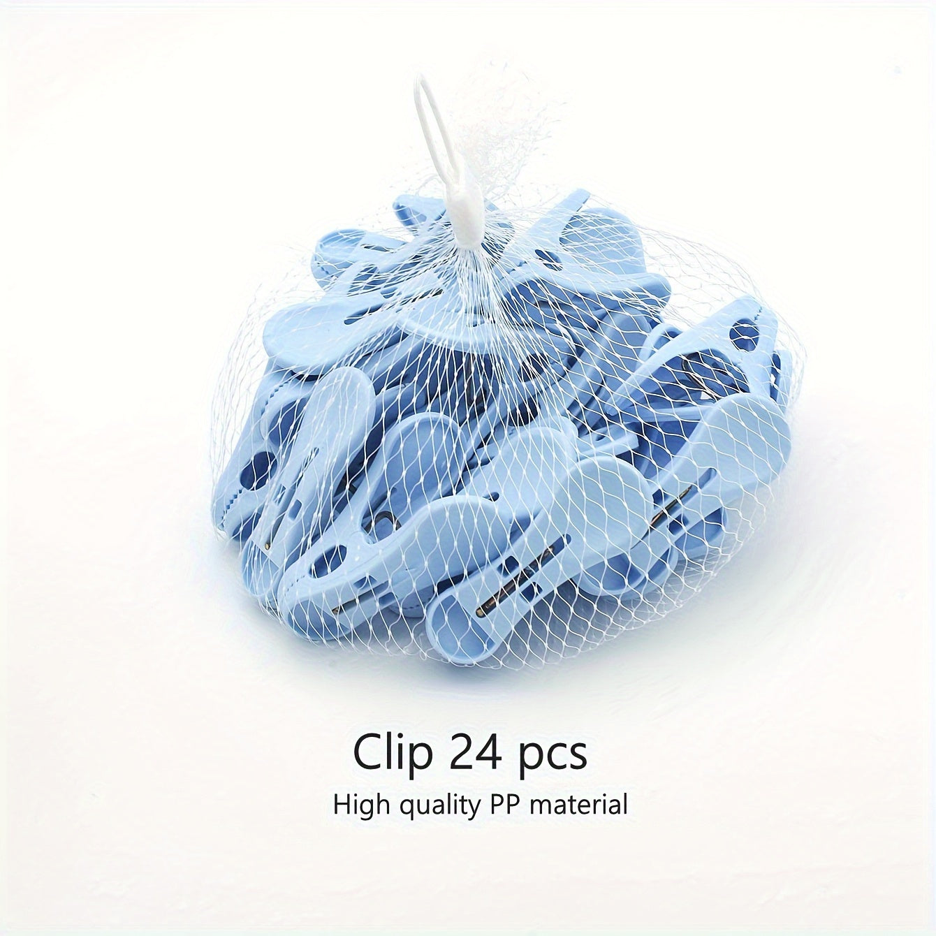 24 pieces of windproof clothespins, durable clips for securing clothes, socks, and sheets on hangers for drying.