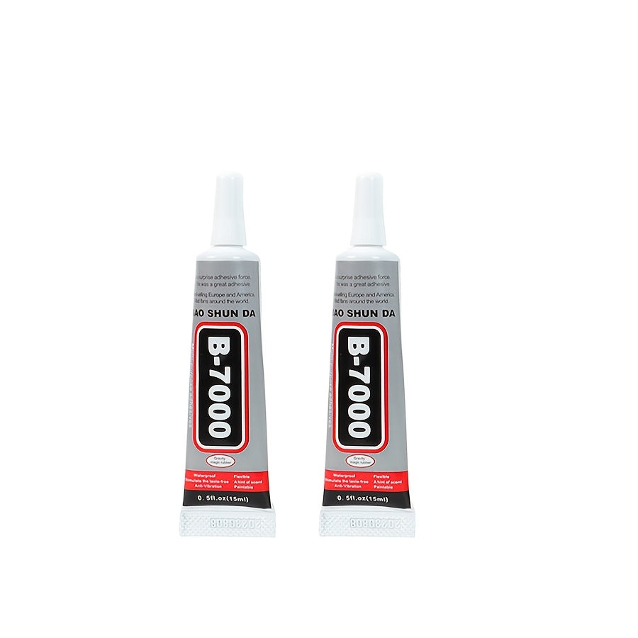 B-7000 is a versatile semi-fluid adhesive with strong bonding properties, suitable for jewelry making, gemstone setting, DIY repairs, and works well on materials like plastic, metal, glass