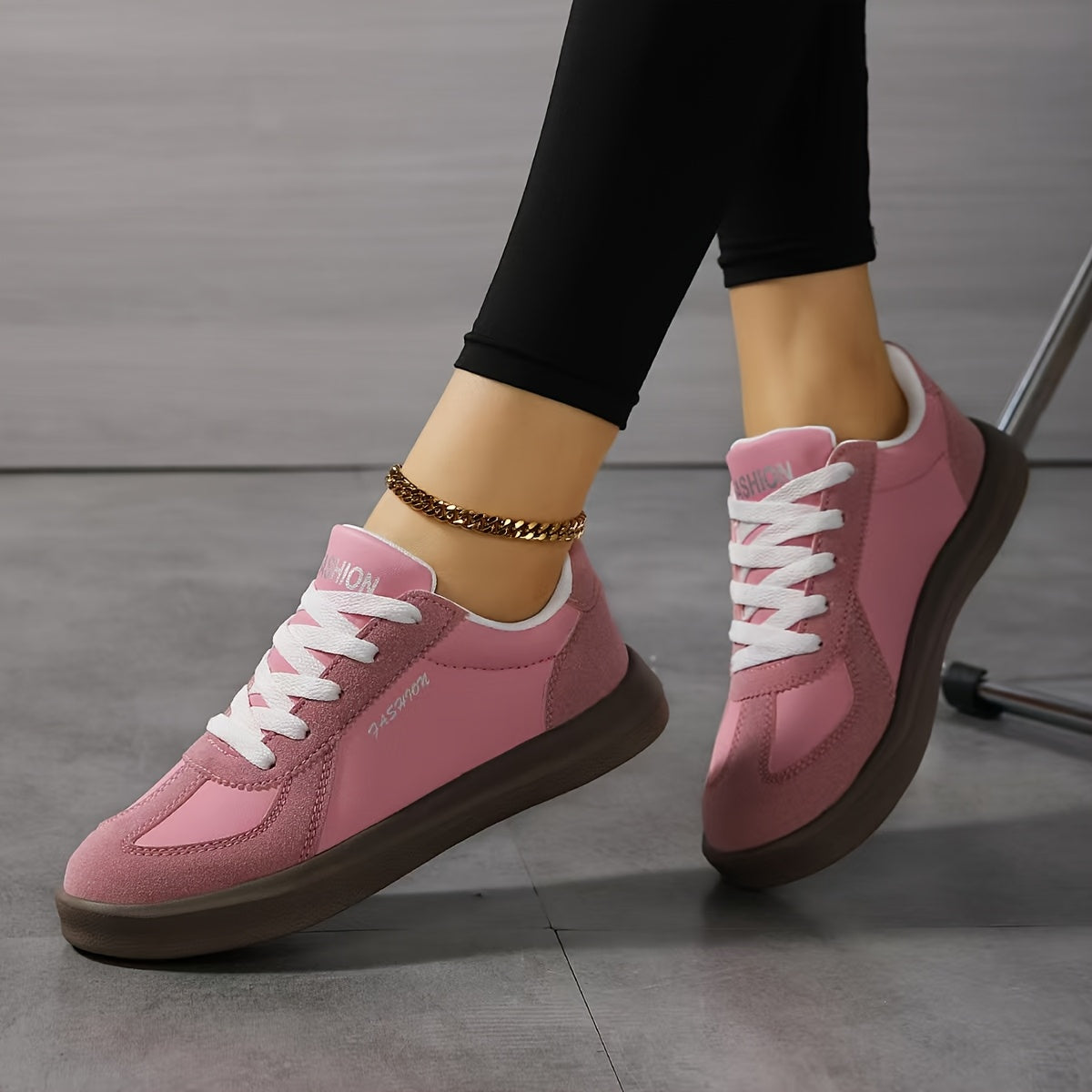 Casual lace-up women's sneakers with lightweight microfiber fabric, fabric inner and insole, and Phylon sole for all-season comfort. Hand washable.