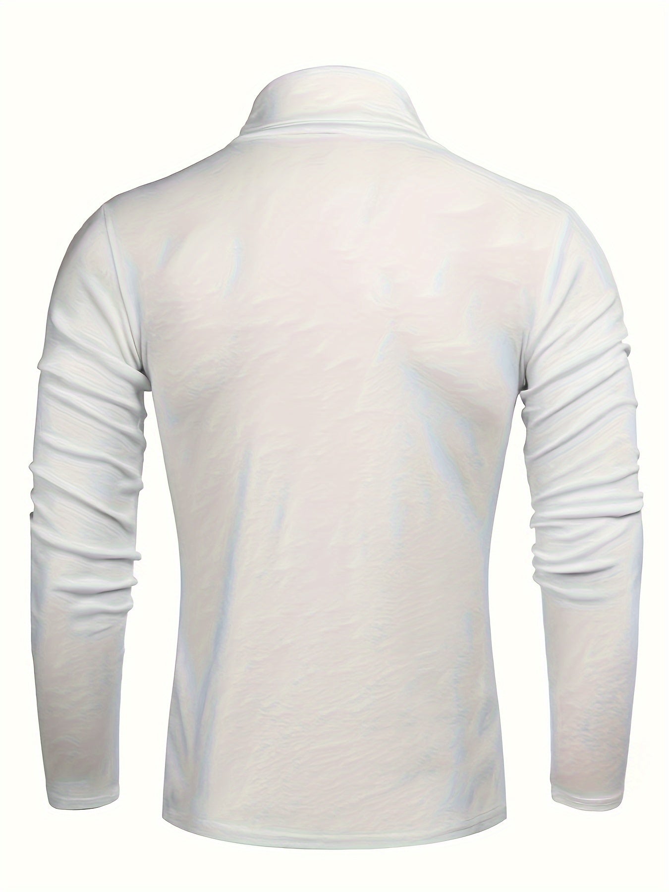 Men's high collar fleece lined shirt for fall and winter.