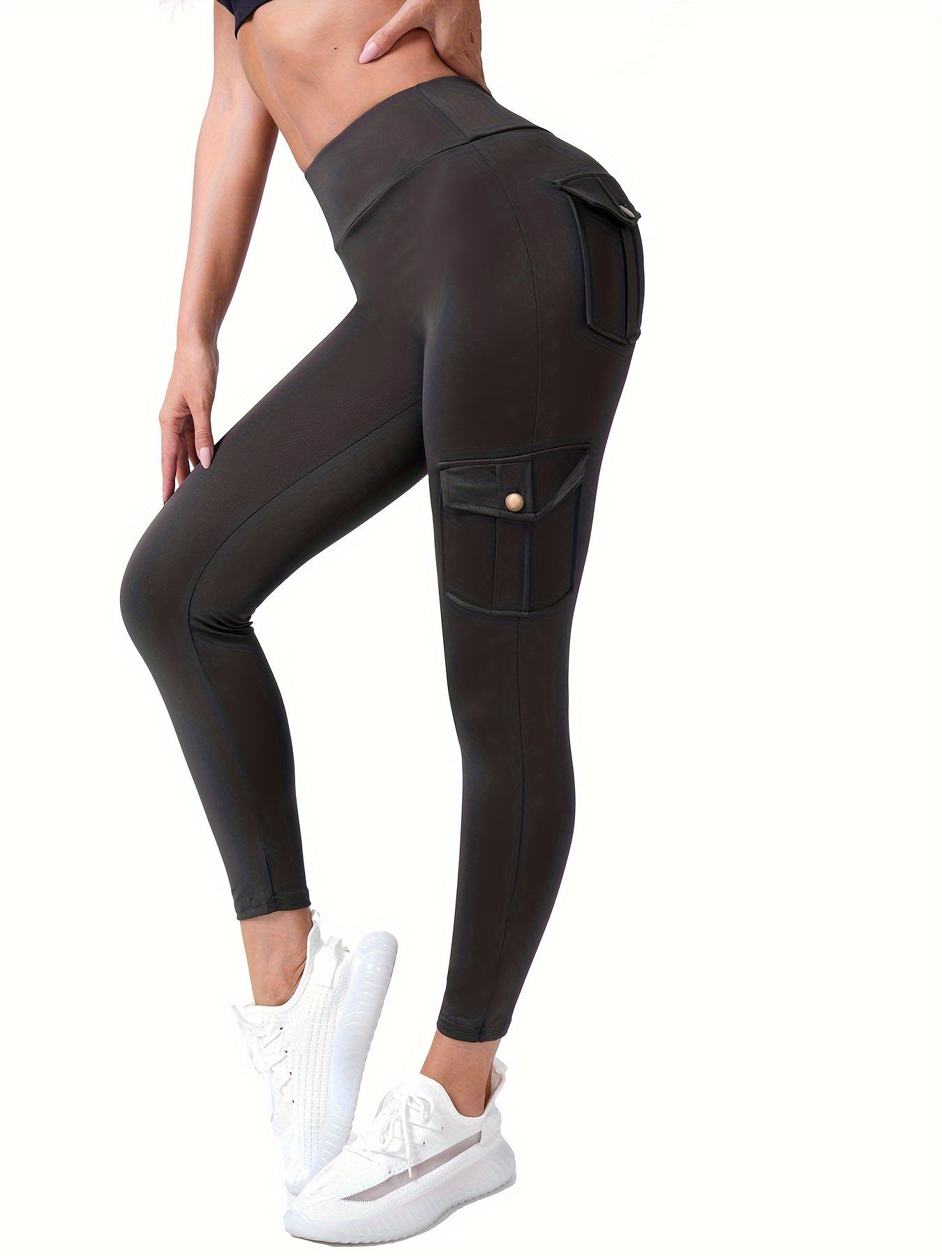 High waist leggings with 4 pockets are versatile and stylish, perfect for both everyday wear and working out.