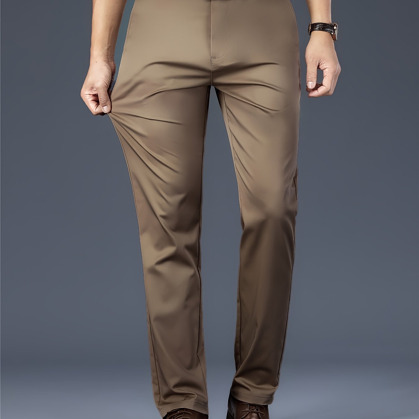 Men's versatile casual formal pants with a classic design and comfortable fit, perfect for casual or business wear.