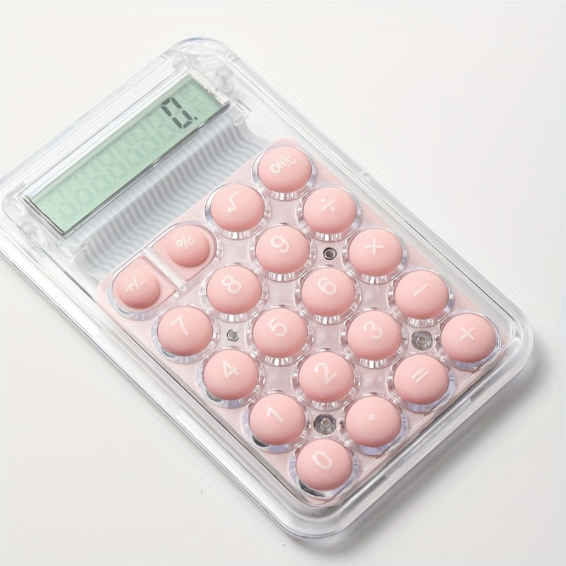 Mini cute 6-color pocket calculator with 8-digit display and portable design, perfect for students and office use.