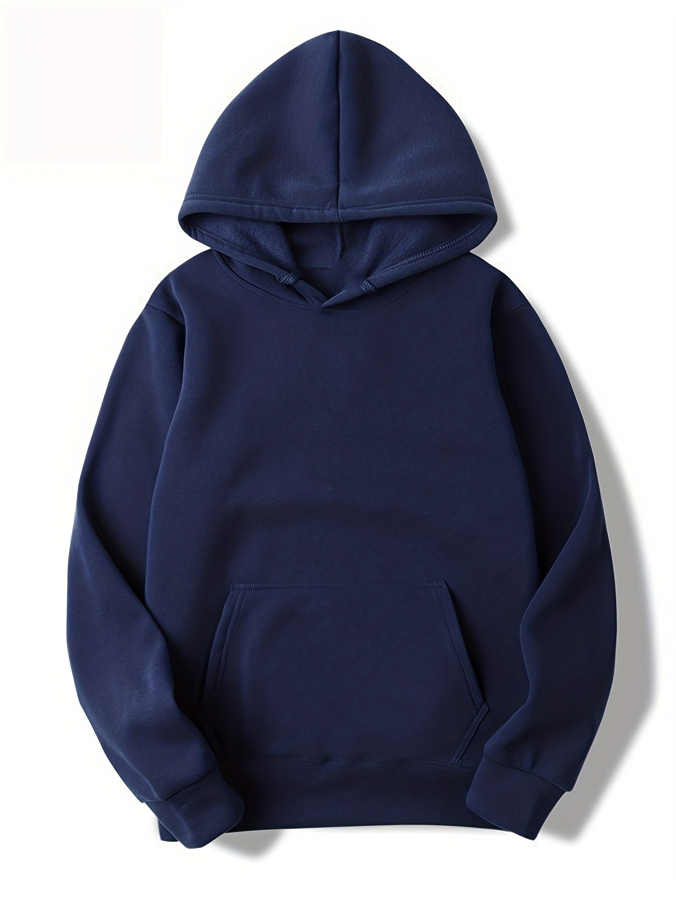 Men's Casual Hooded Sweatshirt, 100% Polyester Knit Fabric, Regular Fit, Printed Design, Non-Stretch, Available in Black, Light Grey, Navy, Dark Grey, for Spring/Autumn, PLUS SIZE.