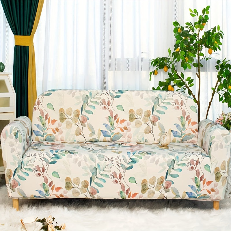 Stylish floral printed sofa slipcover that is elastic and protects your furniture in bedrooms, offices, and living rooms.