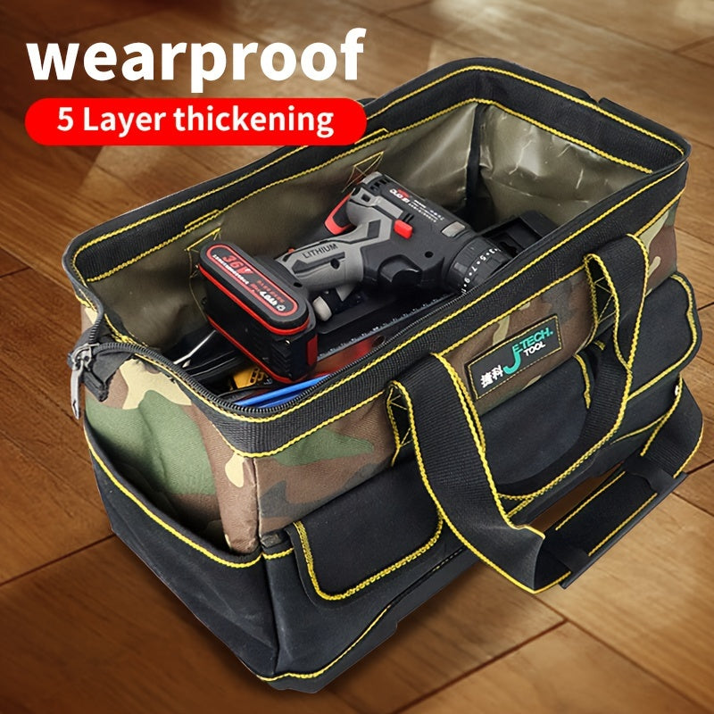 Electrician's Kit - Portable metal bag with water-resistant Oxford cloth for organized and easy tool storage in automotive, outdoor maintenance, and various applications.