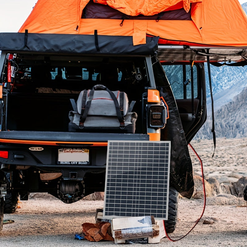 Portable solar panel kit with various controller options for charging a variety of devices and equipment including power banks, vehicles, phones, surveillance systems, and pet houses. Can