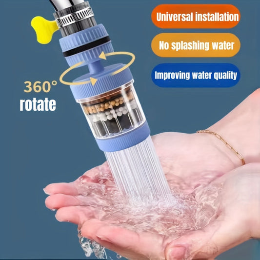 6-Layer Water Purifier Kitchen Faucet Filter with 360° Rotatable Design for Smooth Flow and No Splashing