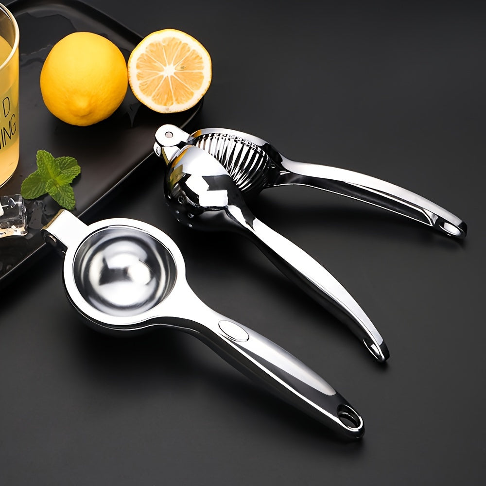 Large Heavy Duty Premium Lemon Squeezer, Stainless Steel Handheld Juicer for Citrus, Manual Hand Press Lime Juicer, Bar Tool for Fresh Citrus Juice