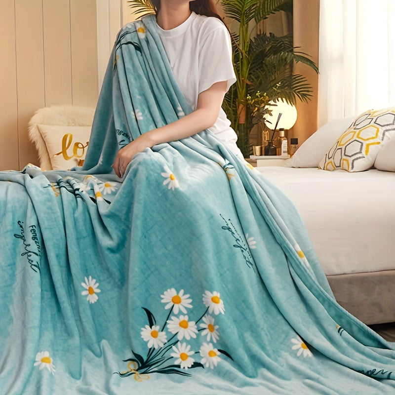 Contemporary Style Flannel Fleece Blanket - This versatile blanket is made of 100% polyester with a knit fabric design, providing lightweight warmth all year round. With a weight of 140-160g, it is perfect for use on the sofa, bed or in the car. Ideal