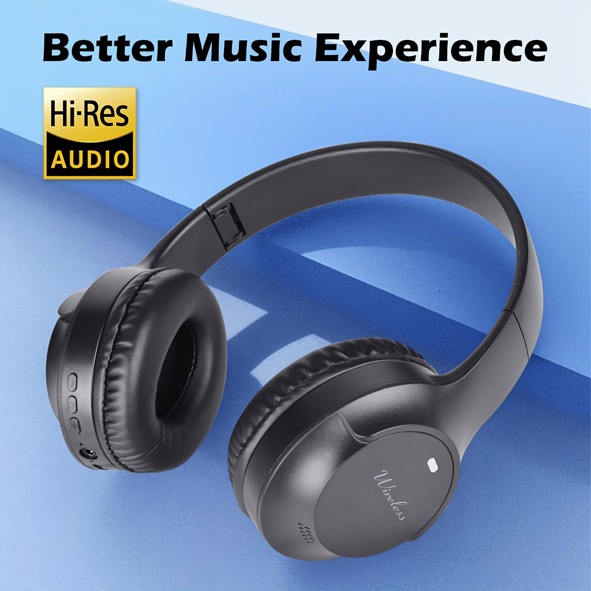 Wireless foldable vintage headphones with gaming mic for casual use, running, video calls, and HIFI sound quality.