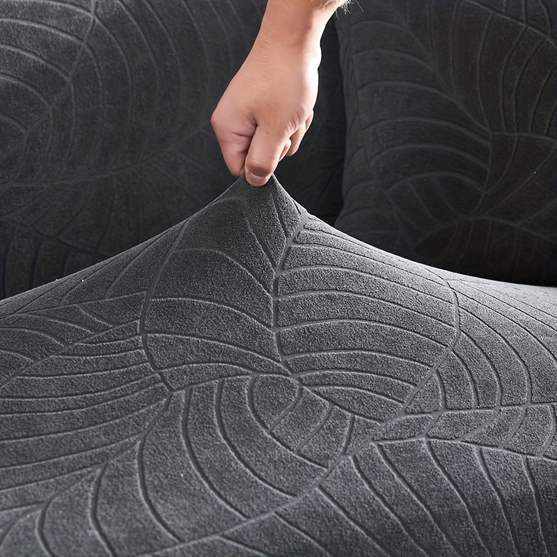 Stretch Sofa Cover with Embossed Design, Fits All Furniture in Nordic Minimalist Style.