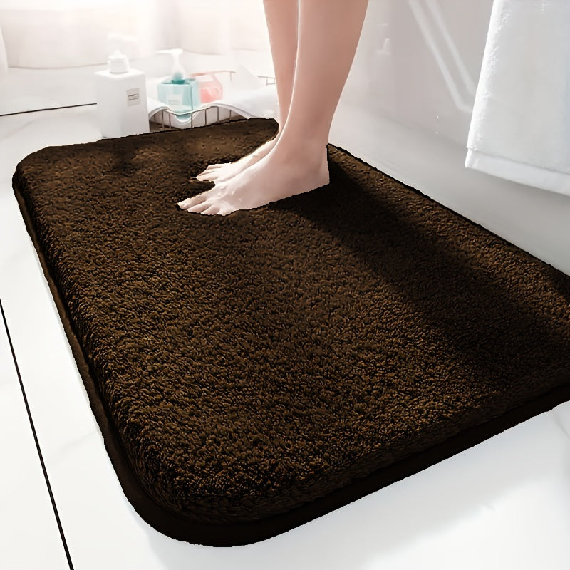 Luxurious Plush Bathroom Bath Mat: This soft and beautiful mat is designed for maximum comfort and absorption, with a non-slip thickened tri-layer material. It is washable and perfect for adding a touch of elegance to your bathroom décor. Also suitable