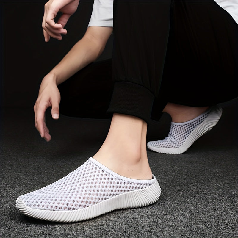 Men's Slip On Woven Slippers for Summer Outdoor Walking