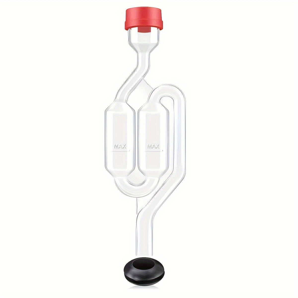 Fermentation airlock kit for wine and beer making, includes brewing tool and twin bubble airlock with grommet.