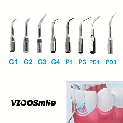 Set of 5 stainless steel dental cleaning tools for gum health and teeth cleaning. Includes non-electric interdental brushes and pick, battery-free.