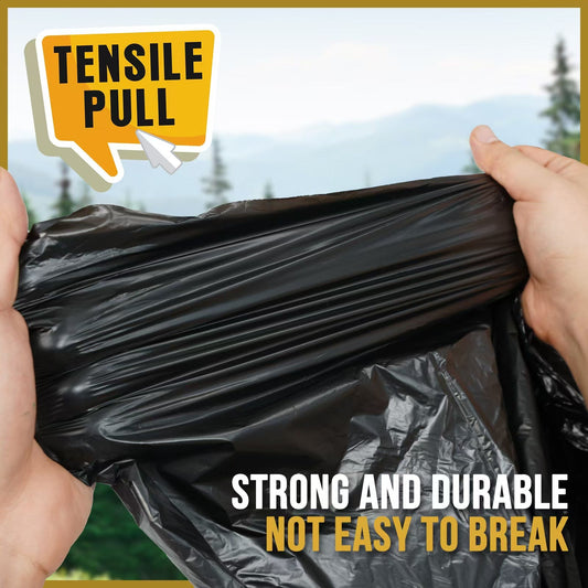 Heavy Duty Trash Bags, 208.2-227.12 Liters, Tear Resistant, High Quality, 50/100/150pcs Black Trash Bags, Perfect for Gardening, Outdoor Activities, Residential and Commercial Use, Camping