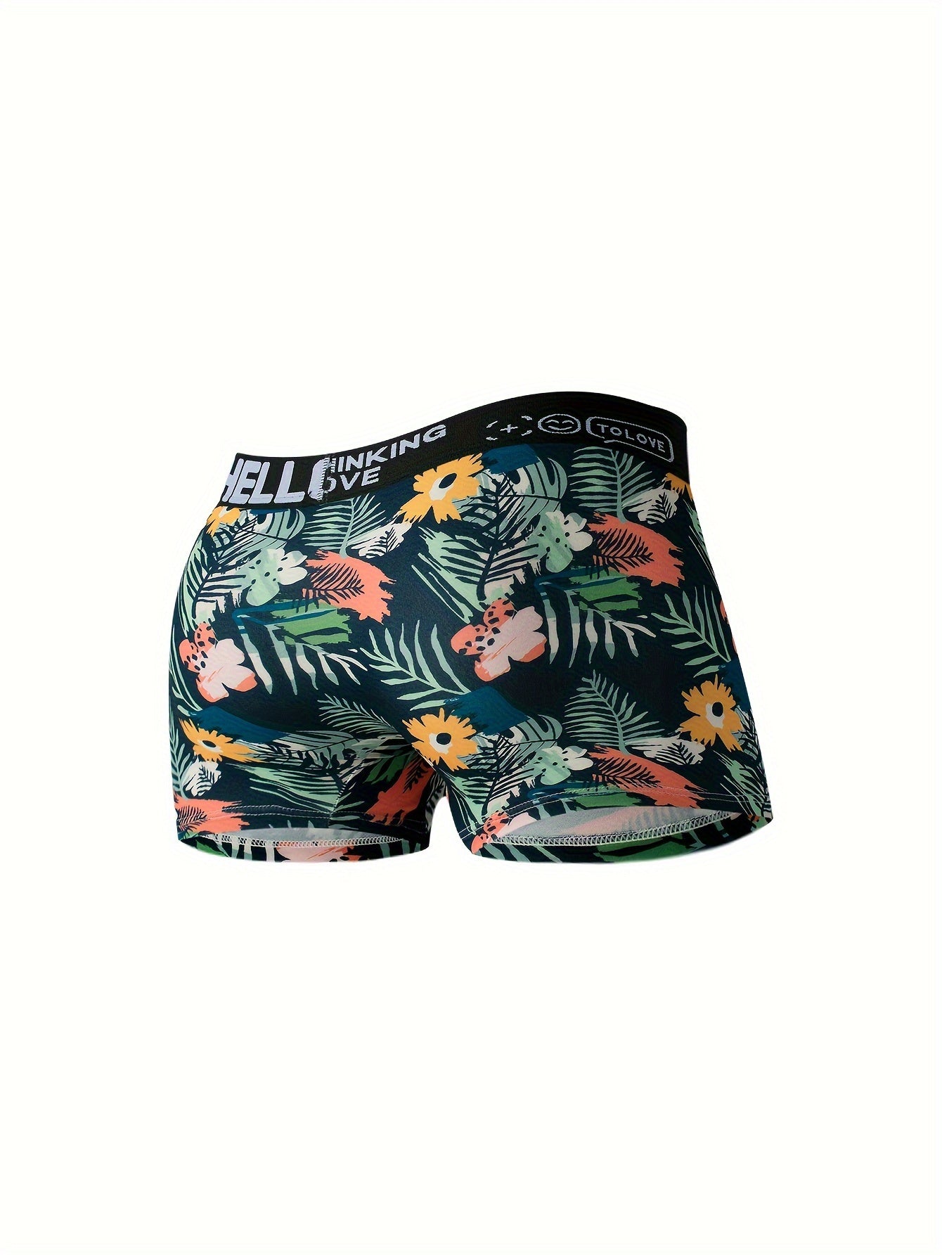 7-pack of men's boxer briefs with soft and stretchy fabric, featuring trendy floral prints and a comfortable, breathable fit.