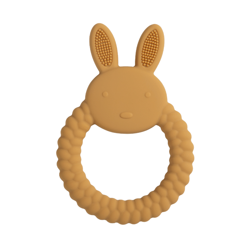 Silicone Teething Toy for Babies - Cute Rabbit Design, Safe for Chewing and Soothing Gums, Perfect for Newborns