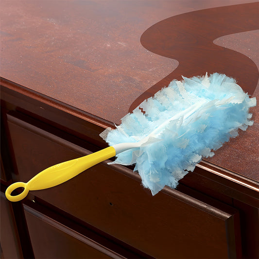 Multi-functional electrostatic dust duster set with disposable cloth, ideal for dusting homes, furniture, cars, keyboards, and other surfaces.