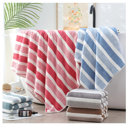 1/2 pack of 68.58 x 137.16 cm microfiber bath towel set. Ultra soft, highly absorbent, lightweight, and quick drying. Perfect for body, sport, yoga, spa, and fitness.