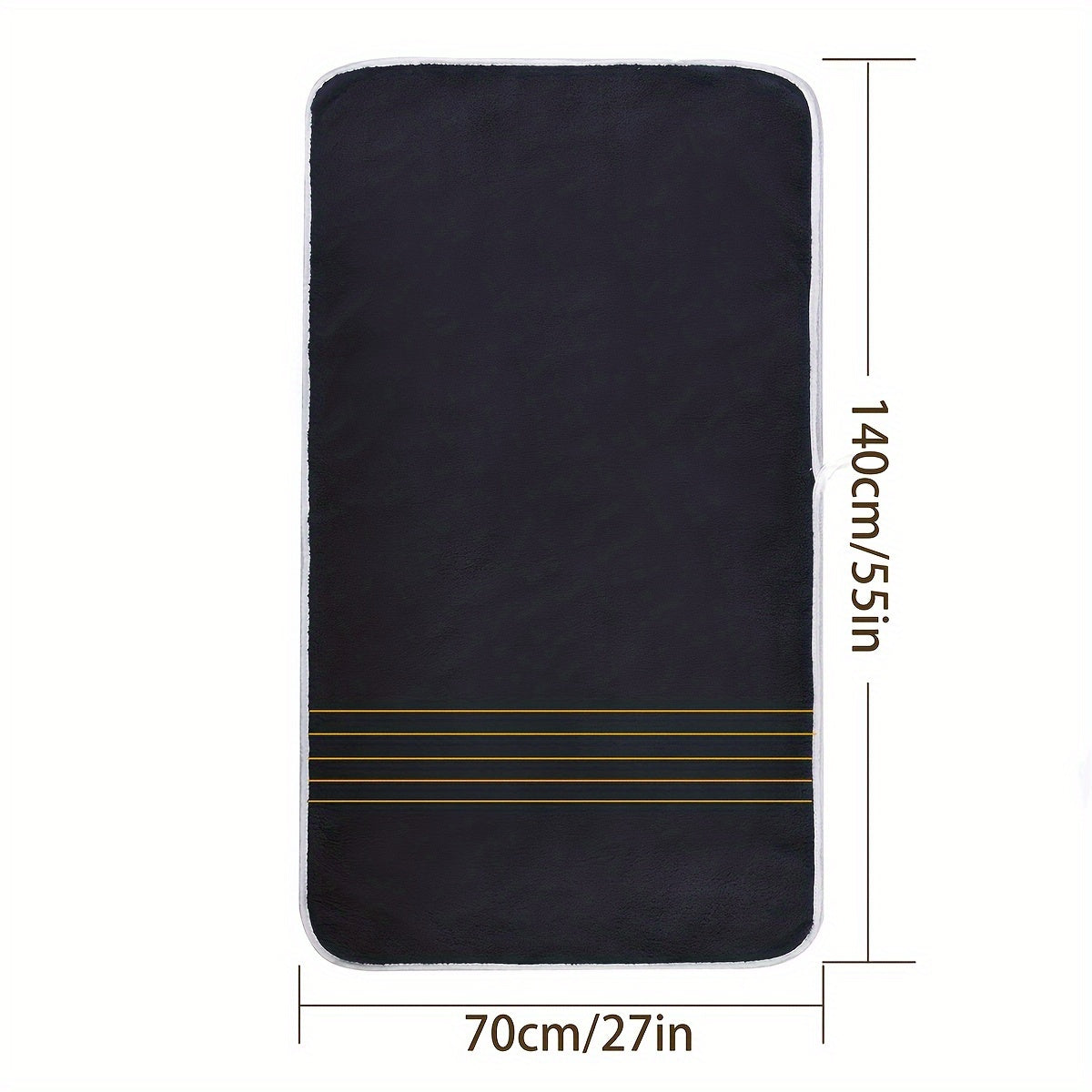 Three MidEnsi Microfiber Bath Towels with Quick-Dry Technology and Super Absorbency. Striped design in White, Blue-Gray, and Black. Ideal for Spa, Yoga, Fitness, and Bathroom. 70 x 140 cm.