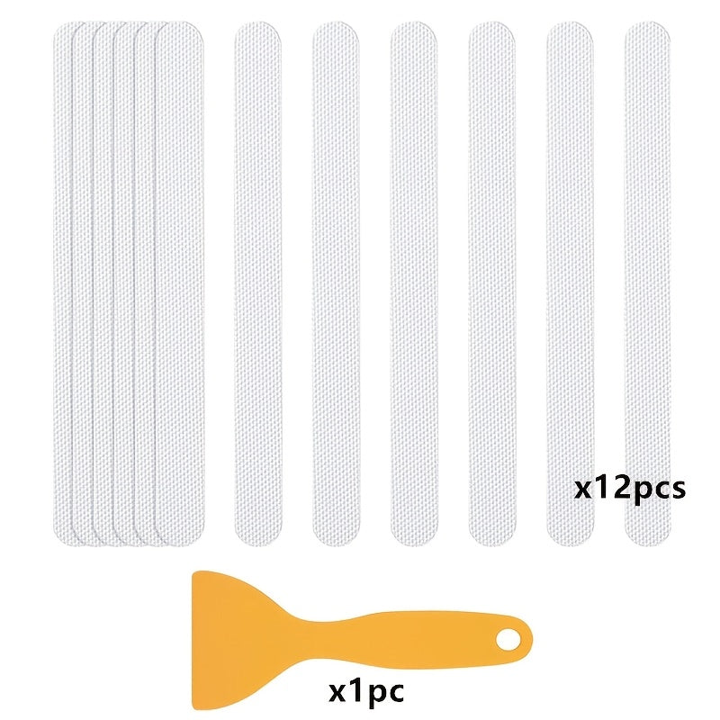 Get a set of 13/25/37 pieces of Anti-slip Strips for your safety in the shower and bathtub. These Safety Shower Treads Strips, Bathtub Anti-Slip Stickers, and Anti Skid Tape are perfect for shower, tub, and steps. Each strip measures 20.32cm by 2.03cm