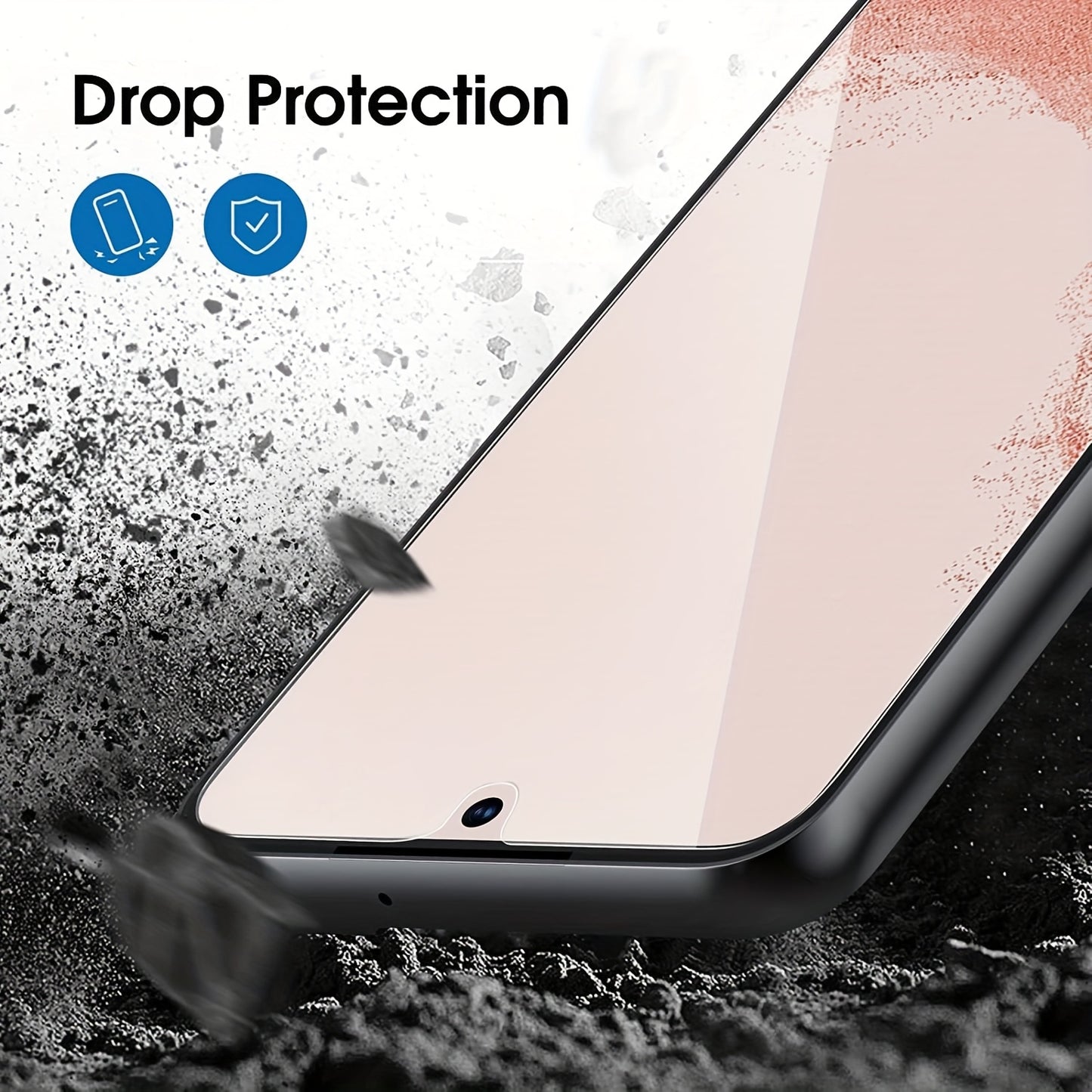 2pcs 4K Ultra HD Tempered Glass Screen Protector for Samsung Galaxy models, Glossy Finish, 9H Hardness, Scratch-Resistant, Anti-Fingerprint, with Dust-Proof Application Kit