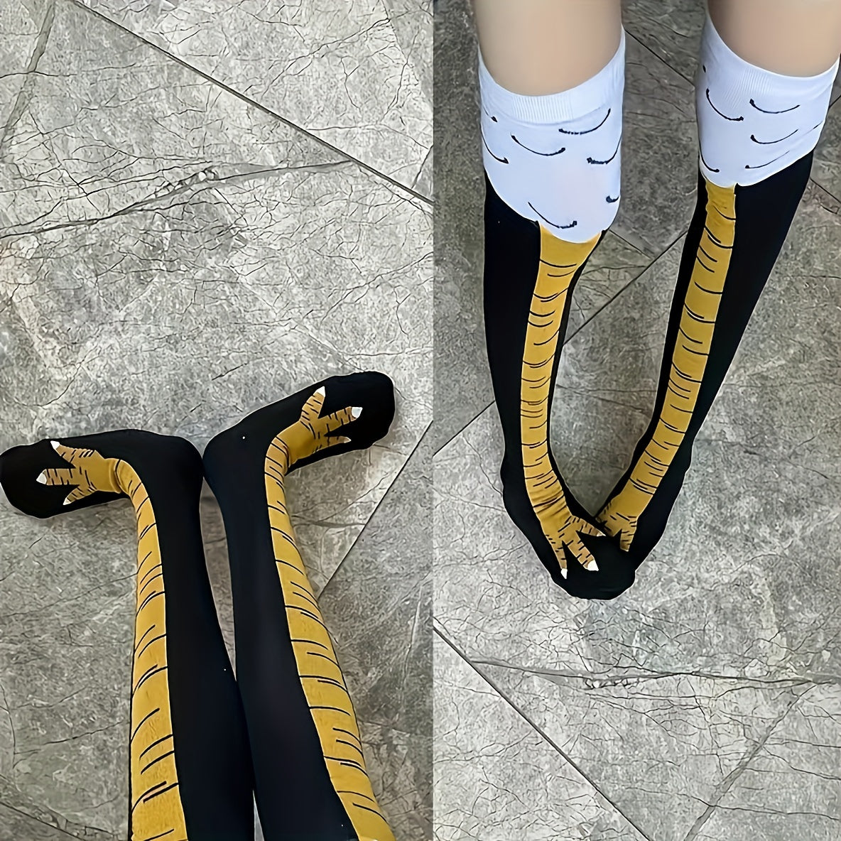 1 or 2 pairs of funny chicken claw socks for men and women to wear in summer or at the gym.