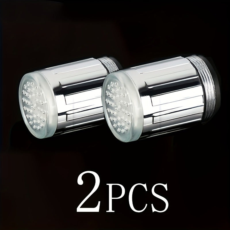 Two LED Faucet Aerators - Save energy with a gentle water flow light. Easily screw onto your faucet, no power required. Made of durable plastic, perfect for kitchen and dining décor.