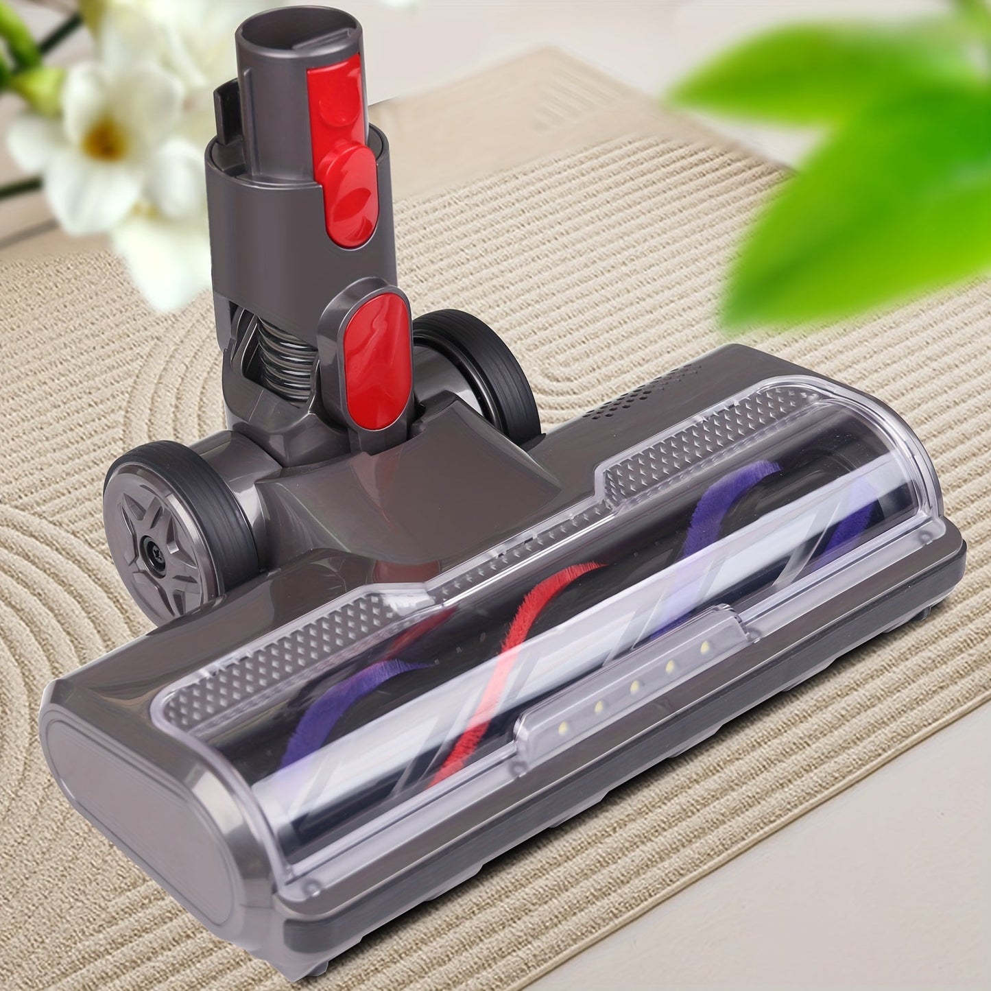 This durable plastic vacuum cleaner head is compatible with Dyson models V7, V8, V10, V11, V15, SV10, and SV12. It is designed as a floor attachment accessory and motor head, not as a standalone vacuum cleaner.