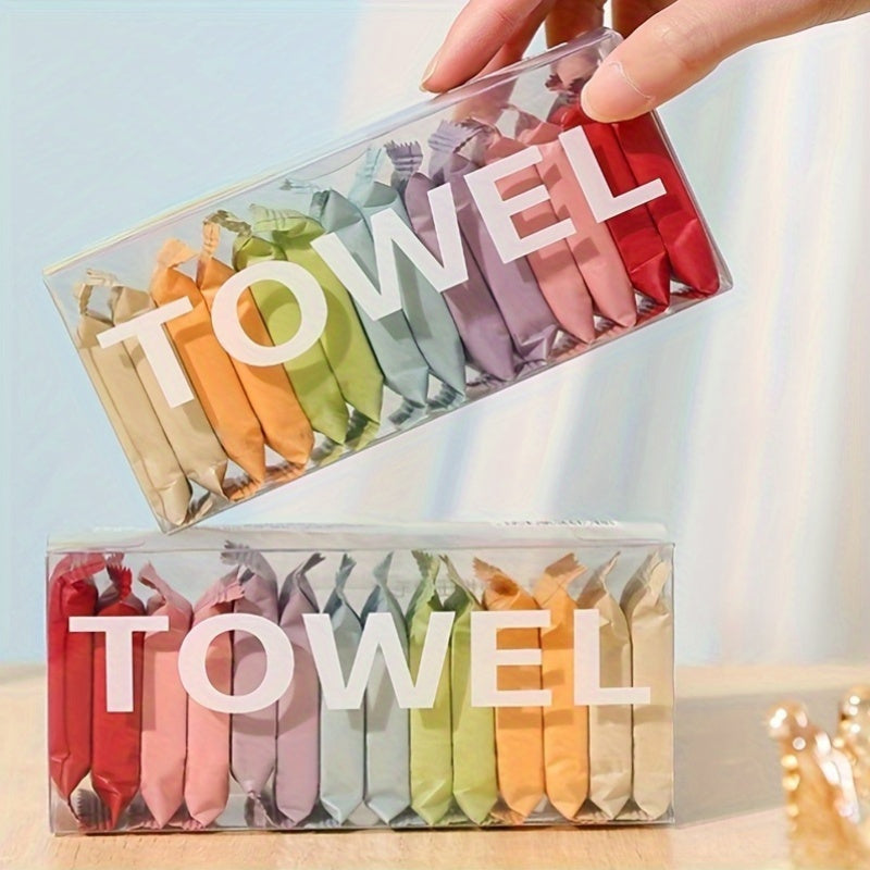 EcoClean 14pcs Compressed Towel Set - Thick, versatile towels for travel without electricity.