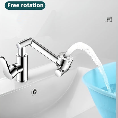 360° Rotating Sink Hot And Cold Water Faucet with Universal Rotating Mechanical Arm Nozzle and ABS Faucet Adapter. Ideal for RV, camper, travel trailer, and kitchen faucet replacement.