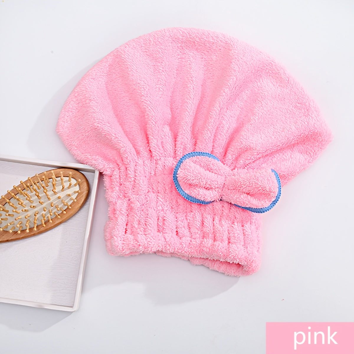 Ultra-soft hair towel wrap made of 100% polyester for quick drying and hair care for girls and ladies.